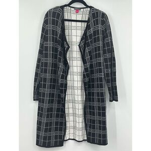 Vince Camuto size L black and white sweater cardigan